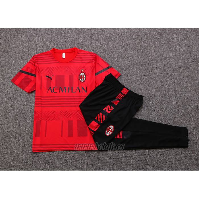 Chandal del AC Milan Manga Corta 2022-2023 Rojo